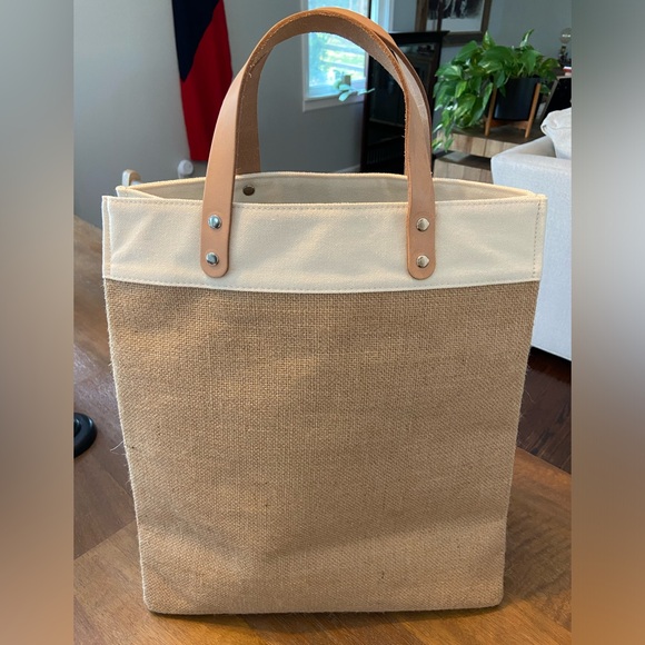 NWT Brighton Main Squeeze Burlap Tote - Picture 7 of 8